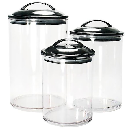 Reston Lloyd Reston Lloyd 11110 6pc Acrylic Canister Set  Black 11110